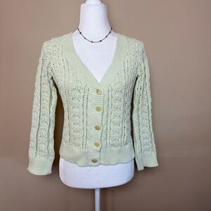 Nautica green knot cardigan size Medium